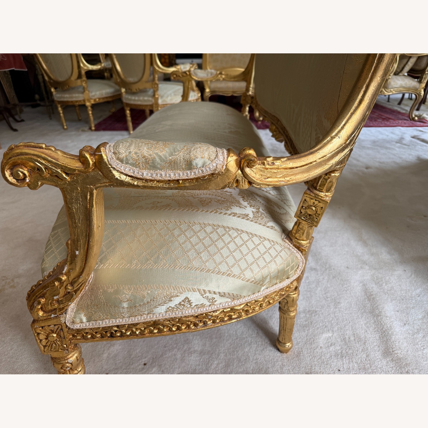Vintage Gold Couch - image-5
