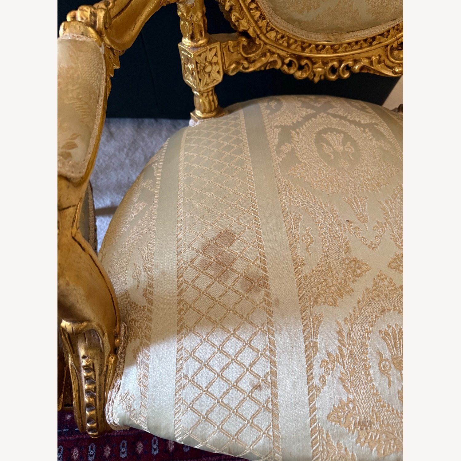 Vintage/Antique Finds Gold Armchair - image-4