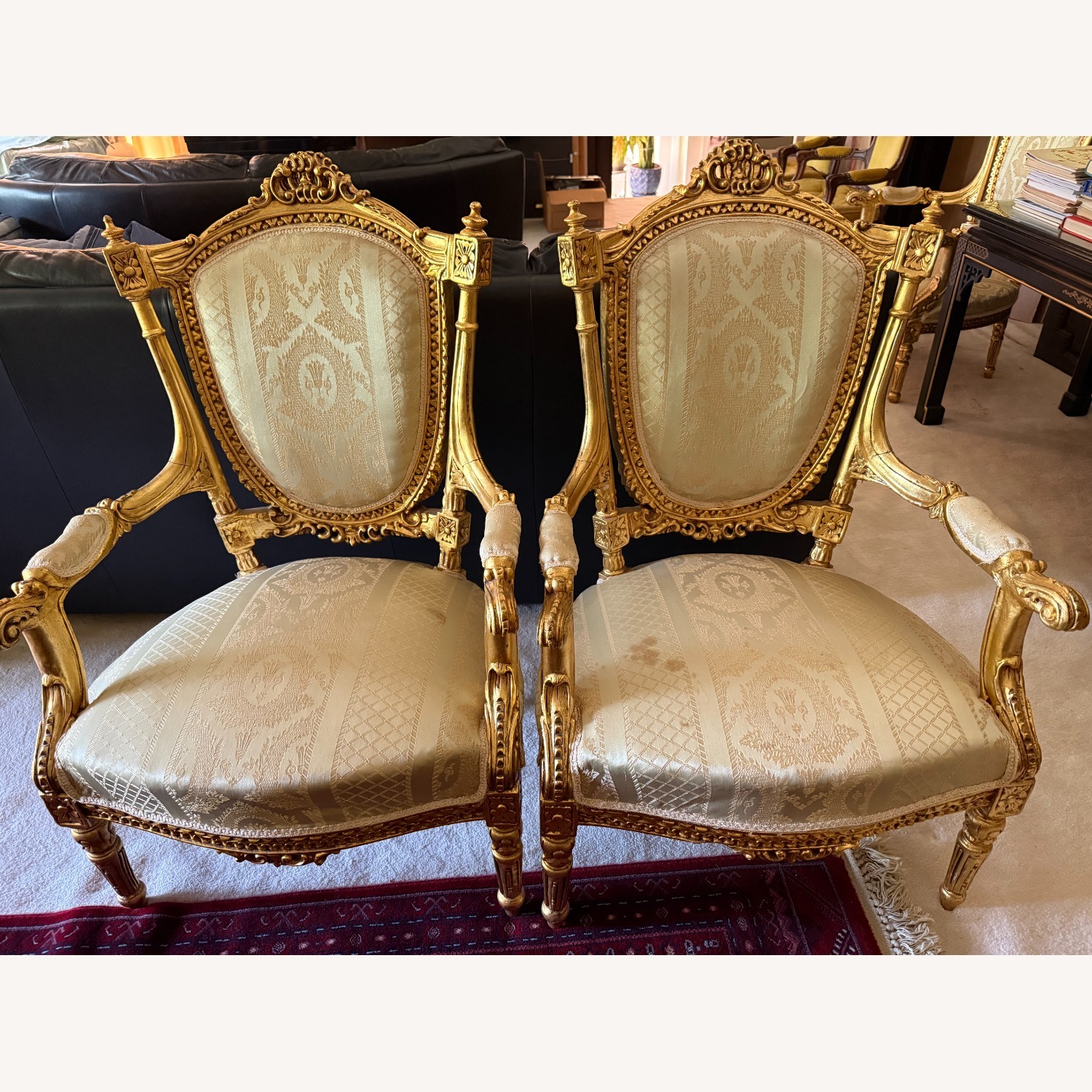Vintage/Antique Finds Gold Armchair - image-1