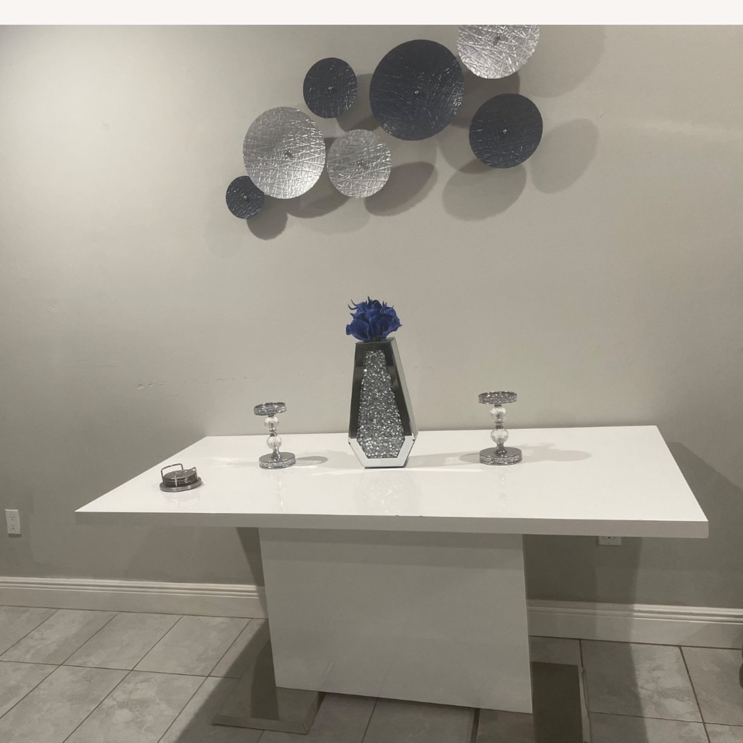 Modern White Table - image-1
