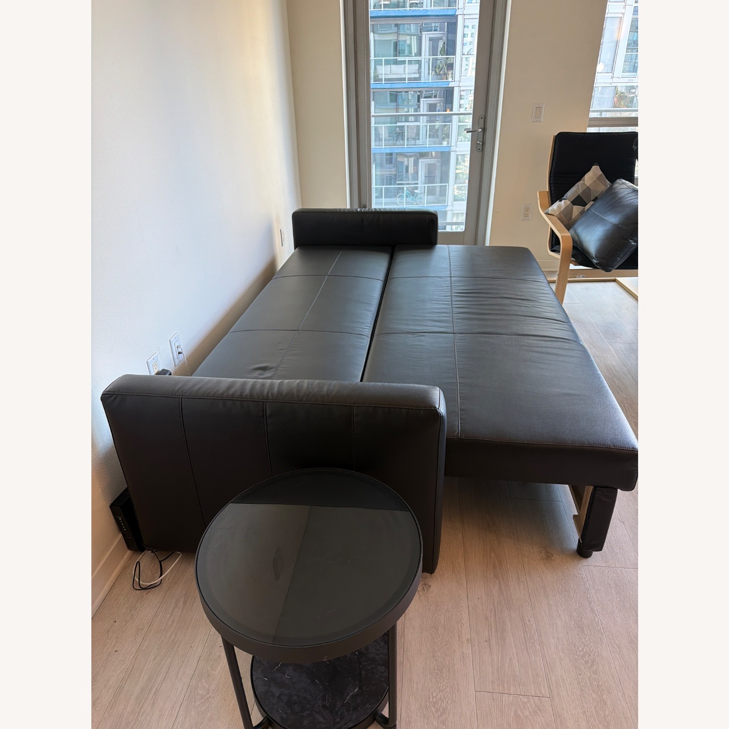 IKEA Black Sleeper Sofa - image-10