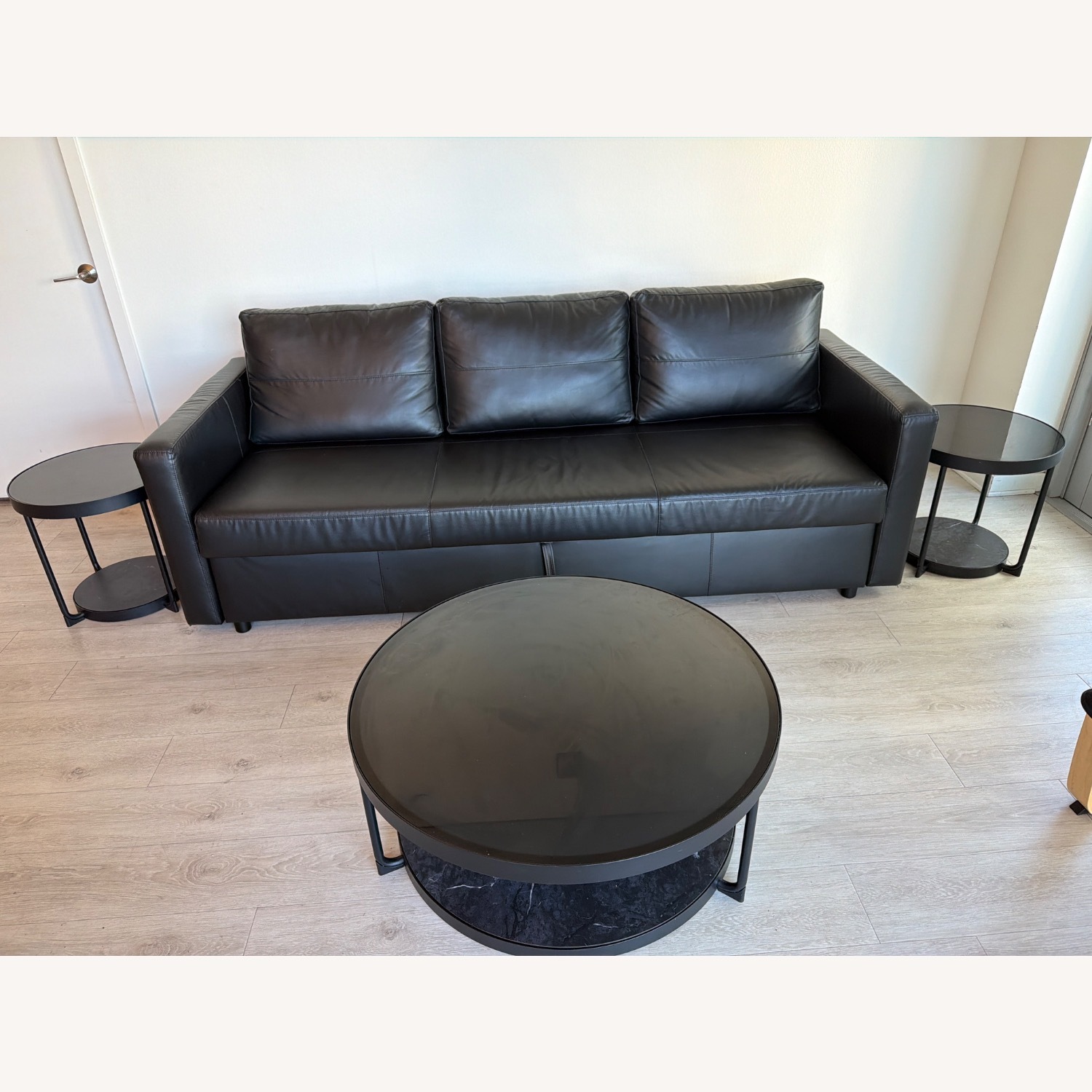 IKEA Black Sleeper Sofa - image-1