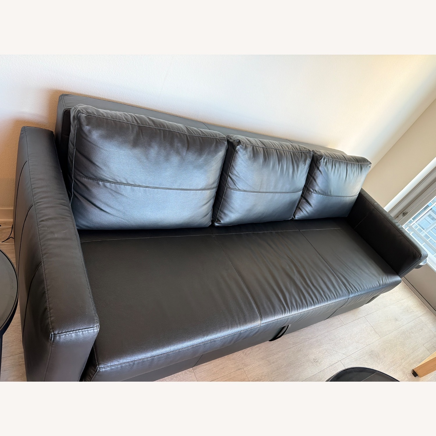 IKEA Black Sleeper Sofa - image-5
