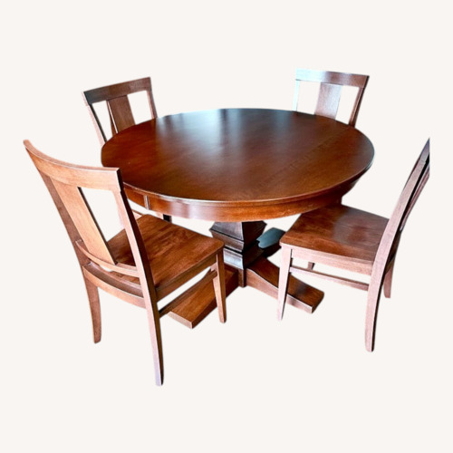 Used Canadel Round Wooden Table for 4 for sale on AptDeco