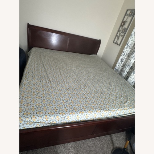 Used Ashley Furniture Alisdair Dark Brown King Bed for sale on AptDeco