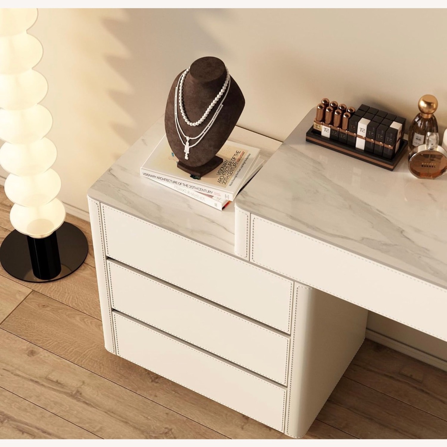 Natural Leather Changing Table - image-2