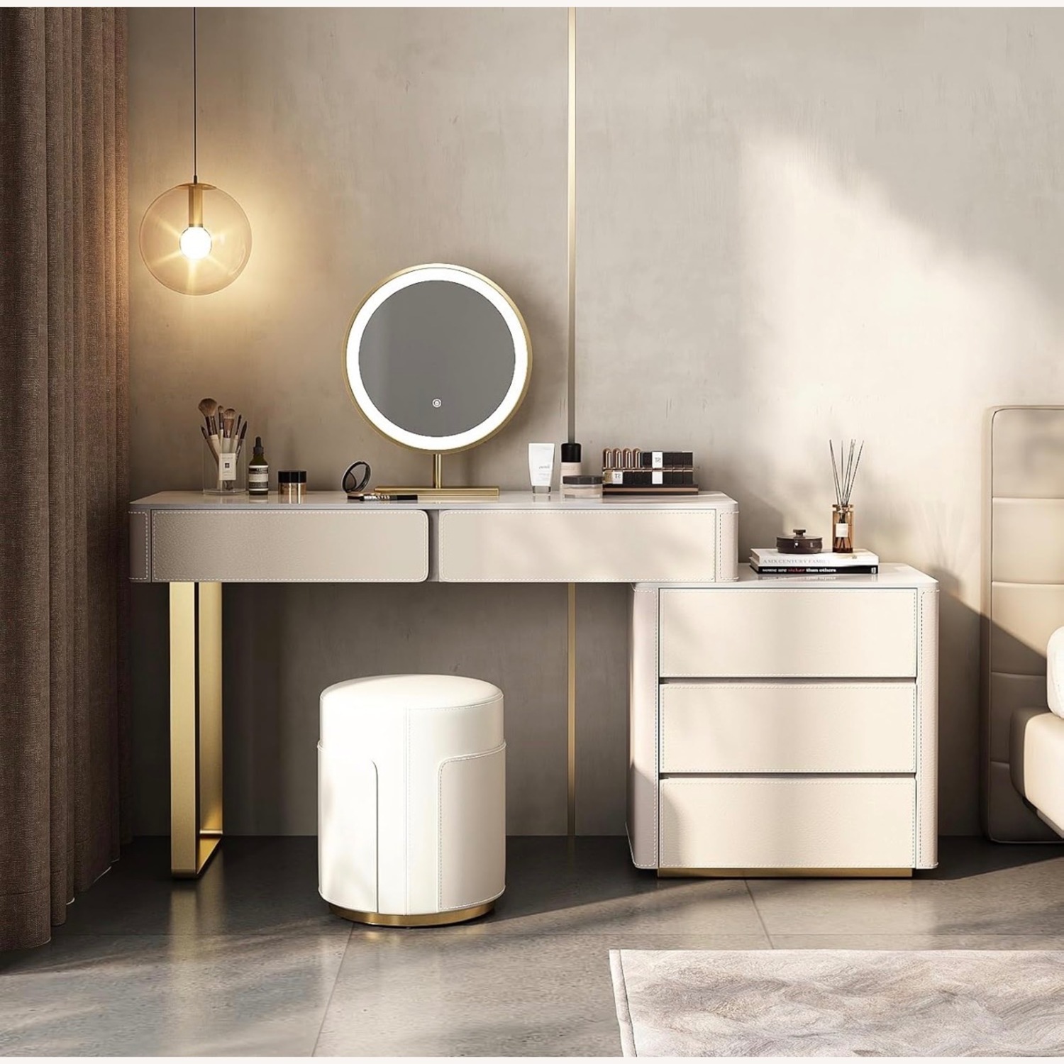 Natural Leather Changing Table - image-8