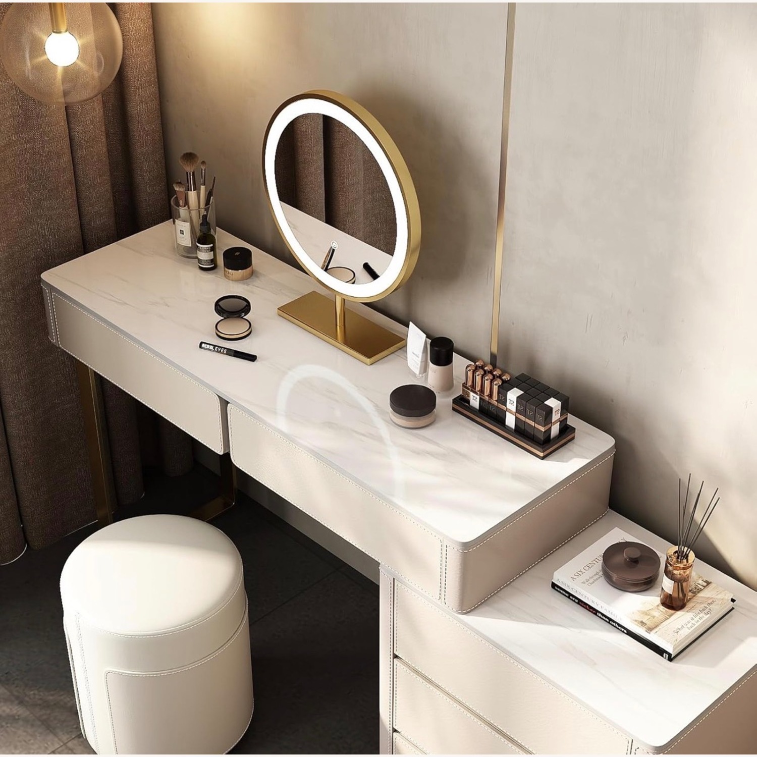 Natural Leather Changing Table - image-5