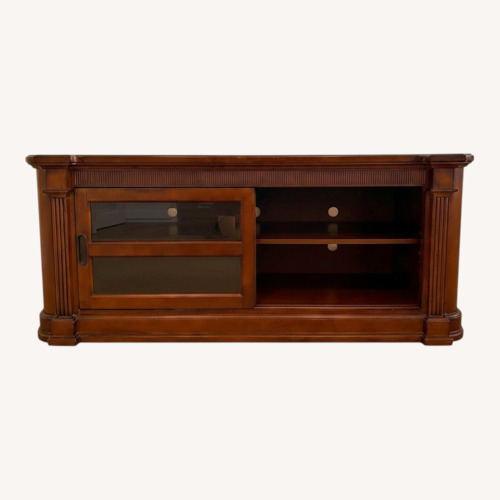 Used Bassett Elway Dark Brown Wood Media Storage for sale on AptDeco