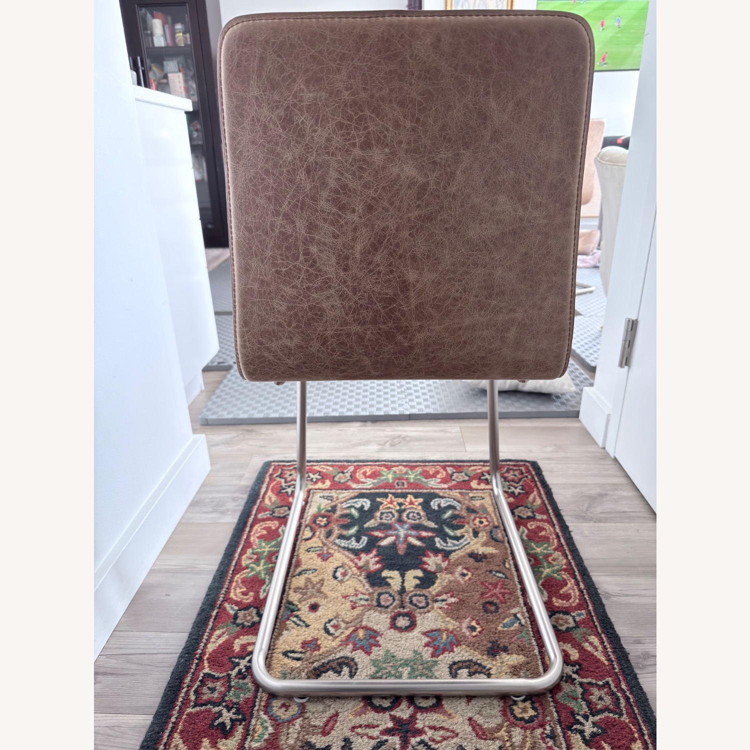 CB2 Light Brown Pony Leather Chair - image-3