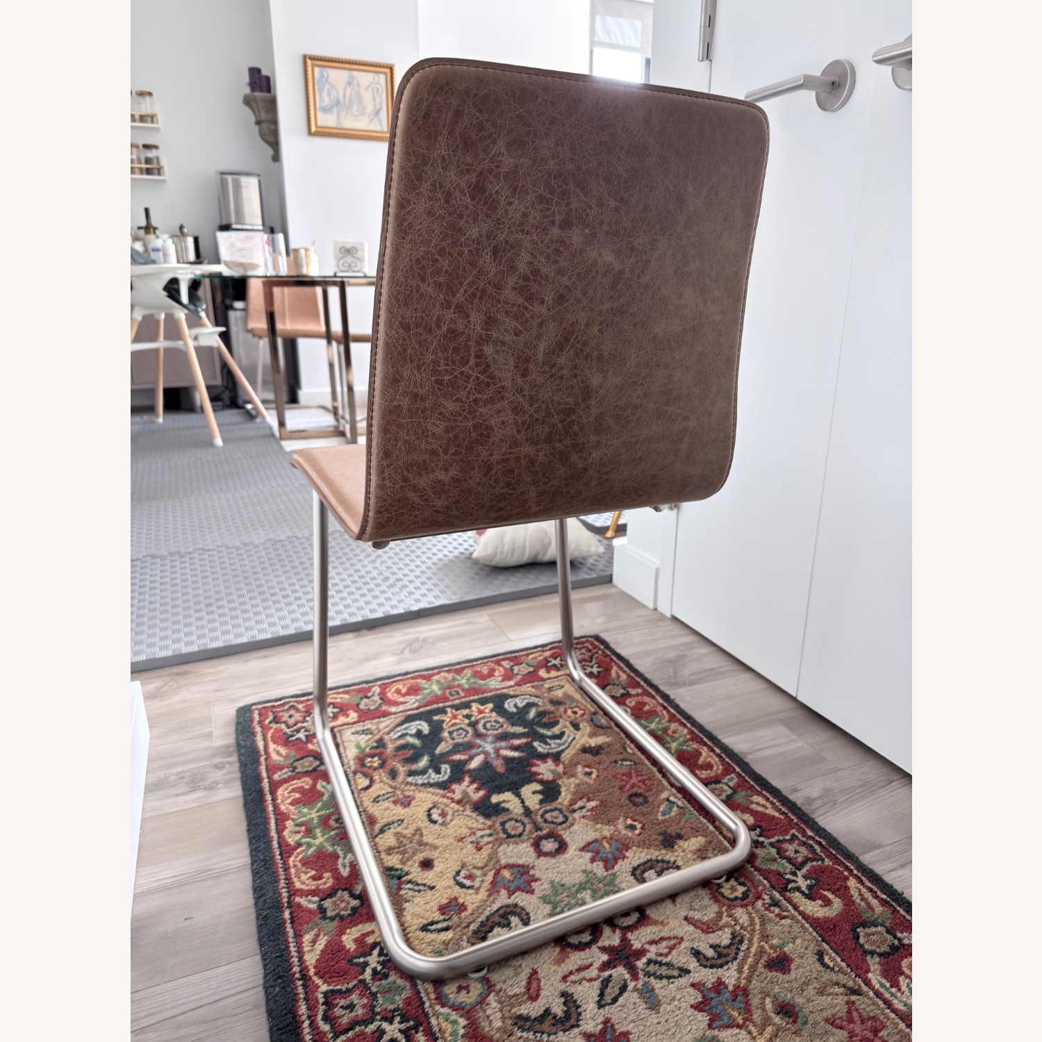 CB2 Light Brown Pony Leather Chair - image-2