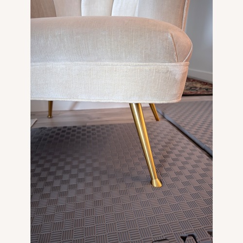 Used Anthropologie Tulip White Accent Chair for sale on AptDeco