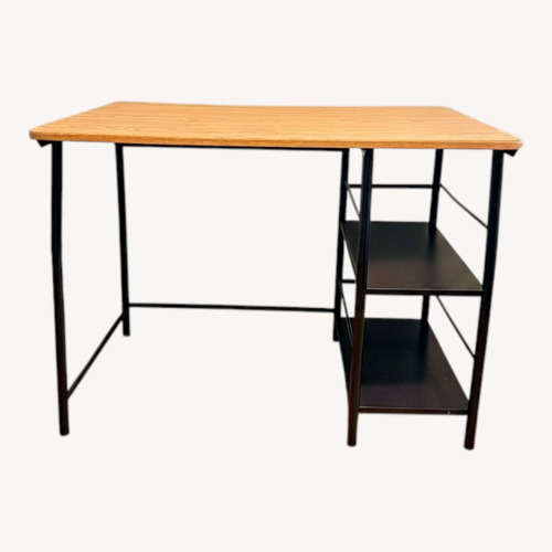 Used Modern Computer Desk with Storage Shelf for sale on AptDeco
