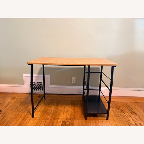 Used Modern Computer Desk with Storage Shelf for sale on AptDeco