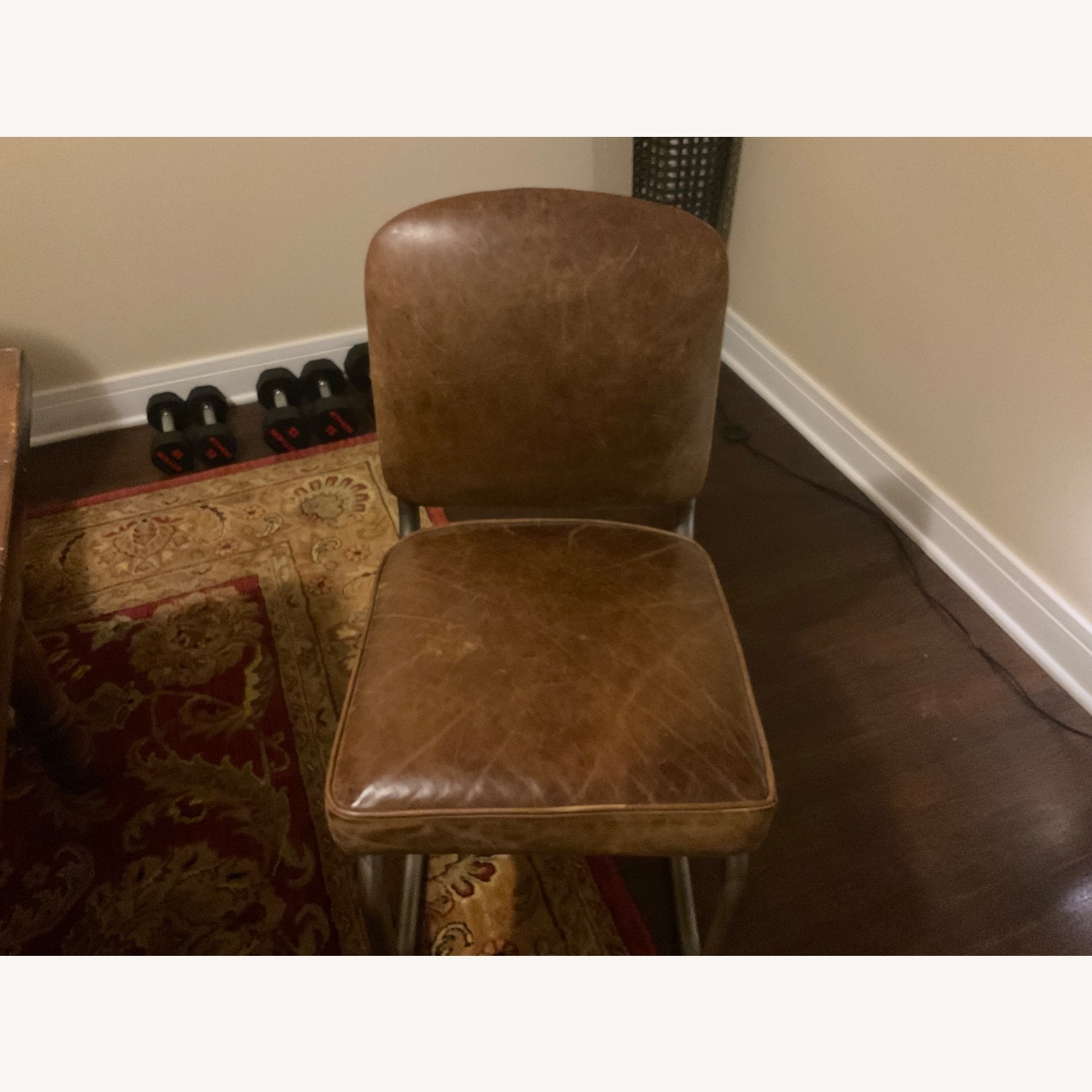 Pottery Barn Archer Light Brown Leather Office Chairs - image-1