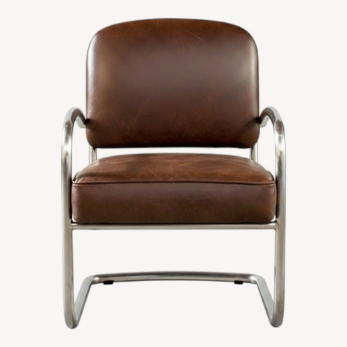 Used Pottery Barn Archer Light Brown Leather Office Chairs for sale on AptDeco