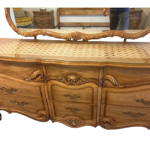Used Louis XV French Provincial Dresser and Mirror for sale on AptDeco