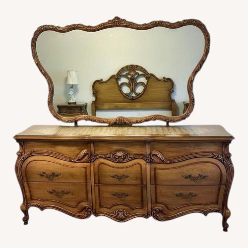 Used Louis XV French Provincial Dresser and Mirror for sale on AptDeco