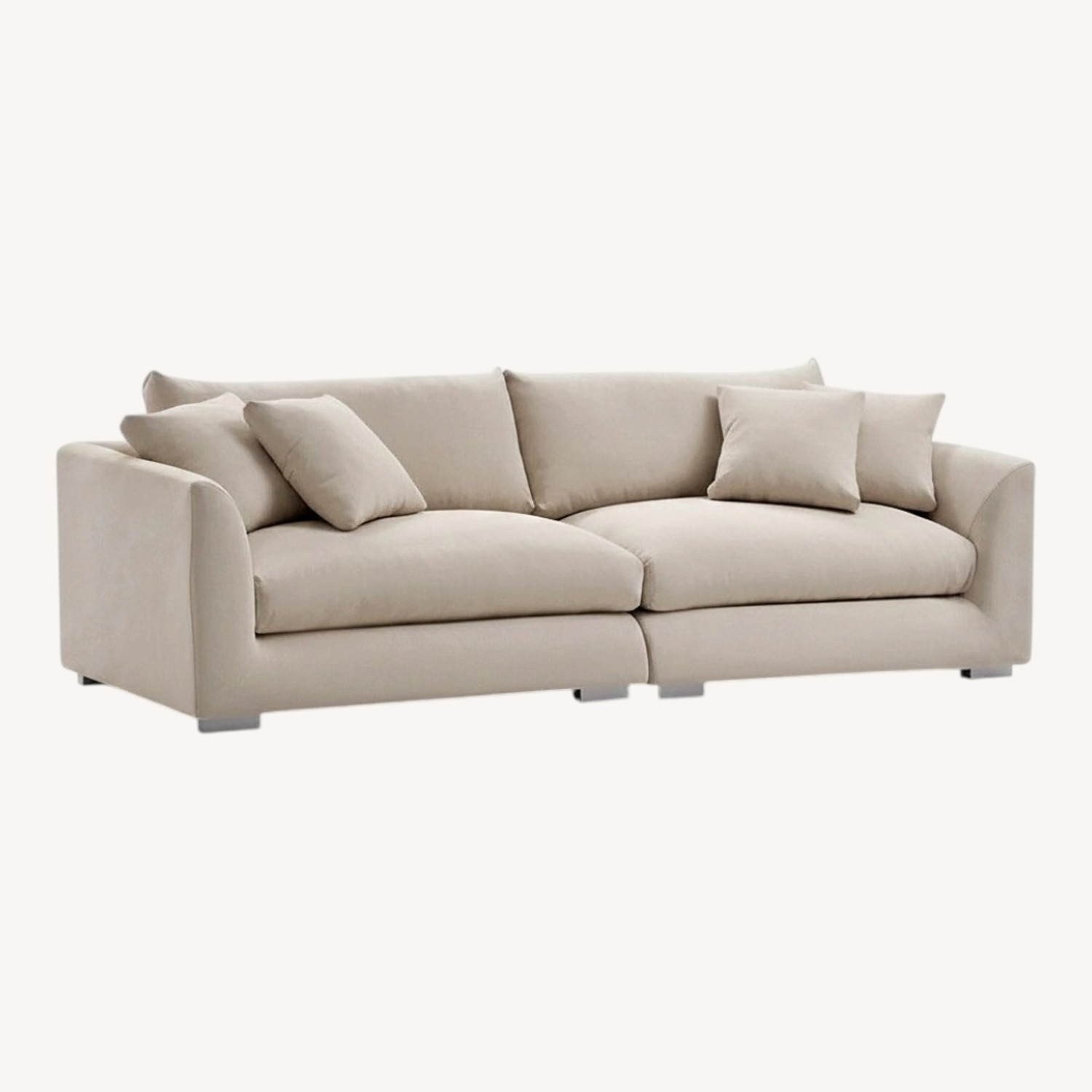 Valyou Feathers Sofa - Beige | 4 Seater, 103'' - image-0