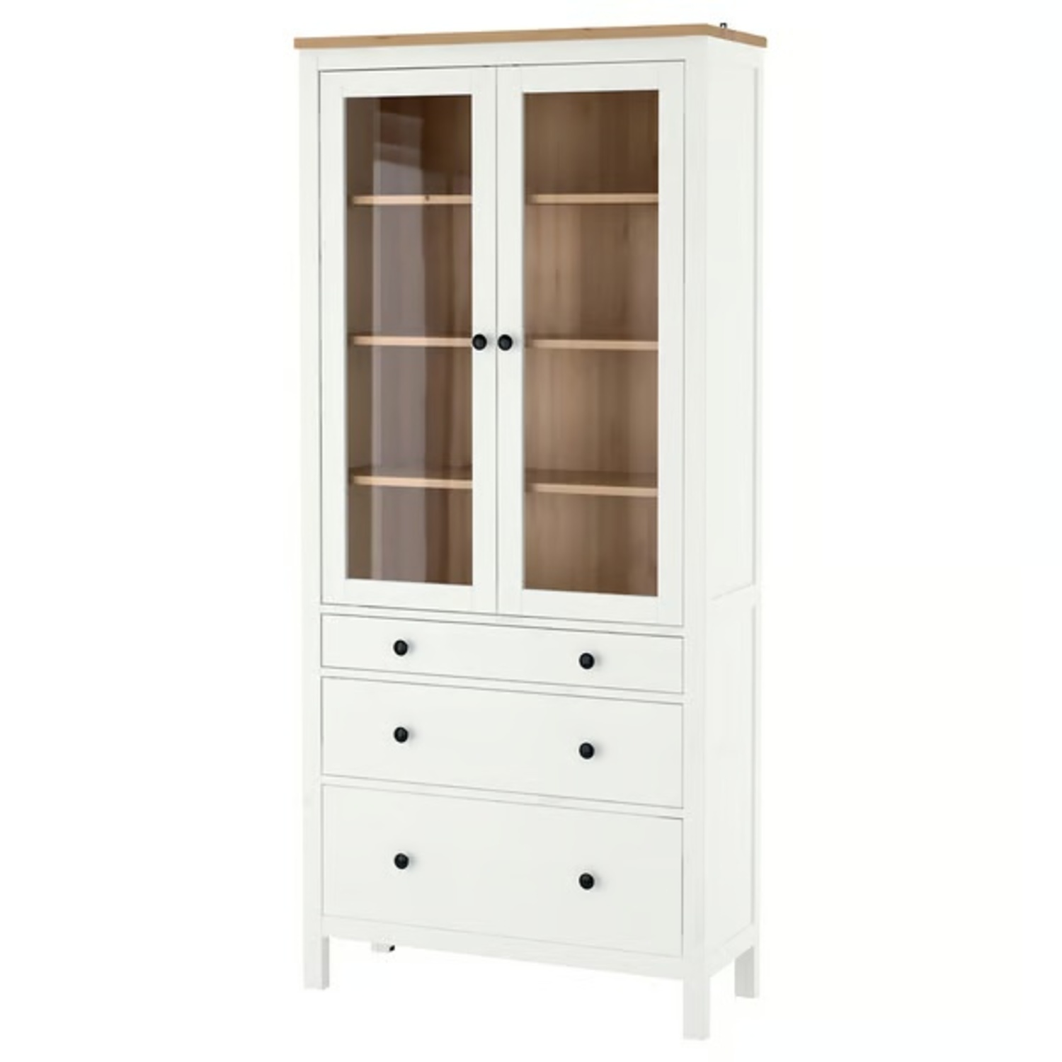 IKEA Hemnes Glass Door Display Cabinet / Bookcase - image-4