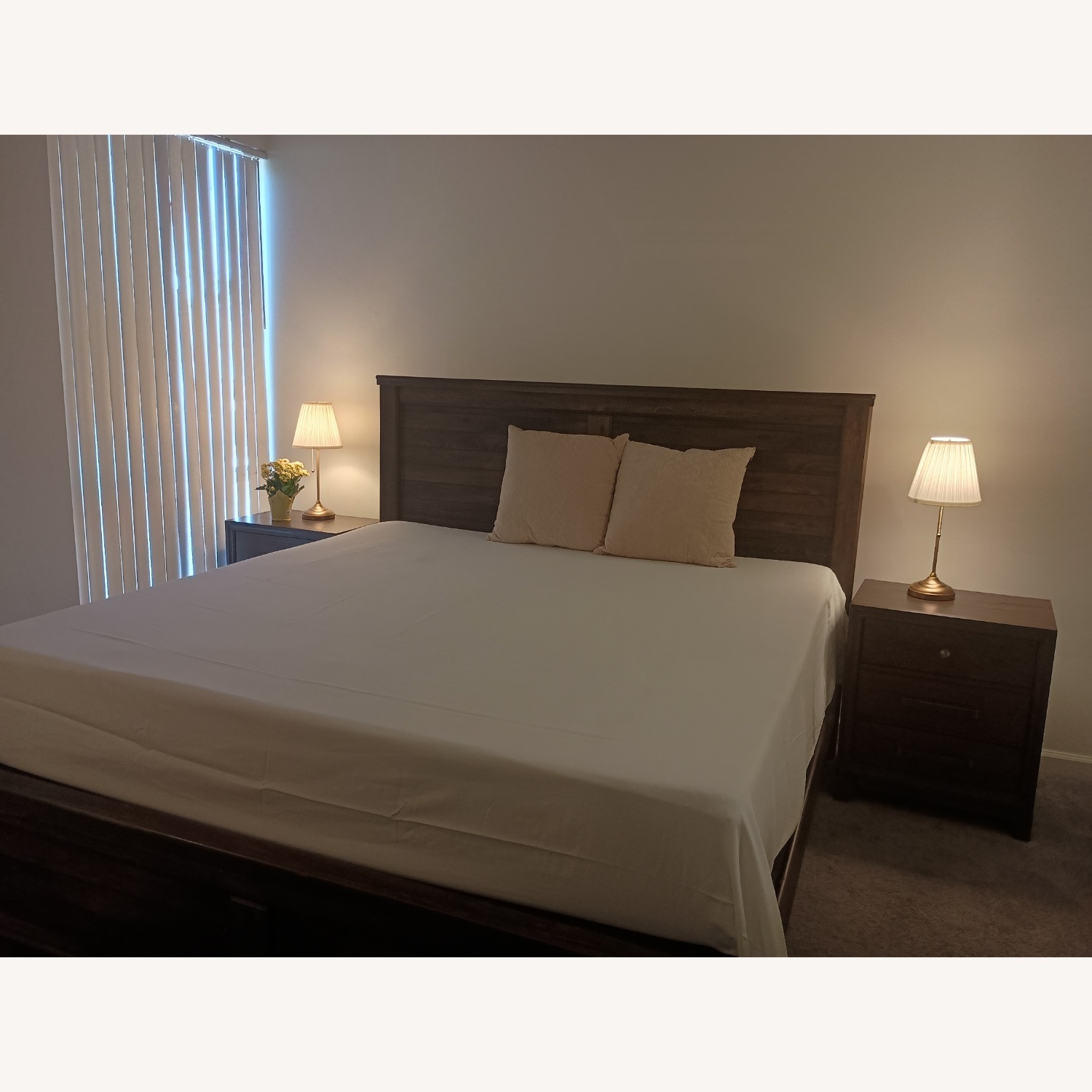 Turner's Furniture Dark Brown Wood King Bed  - image-2