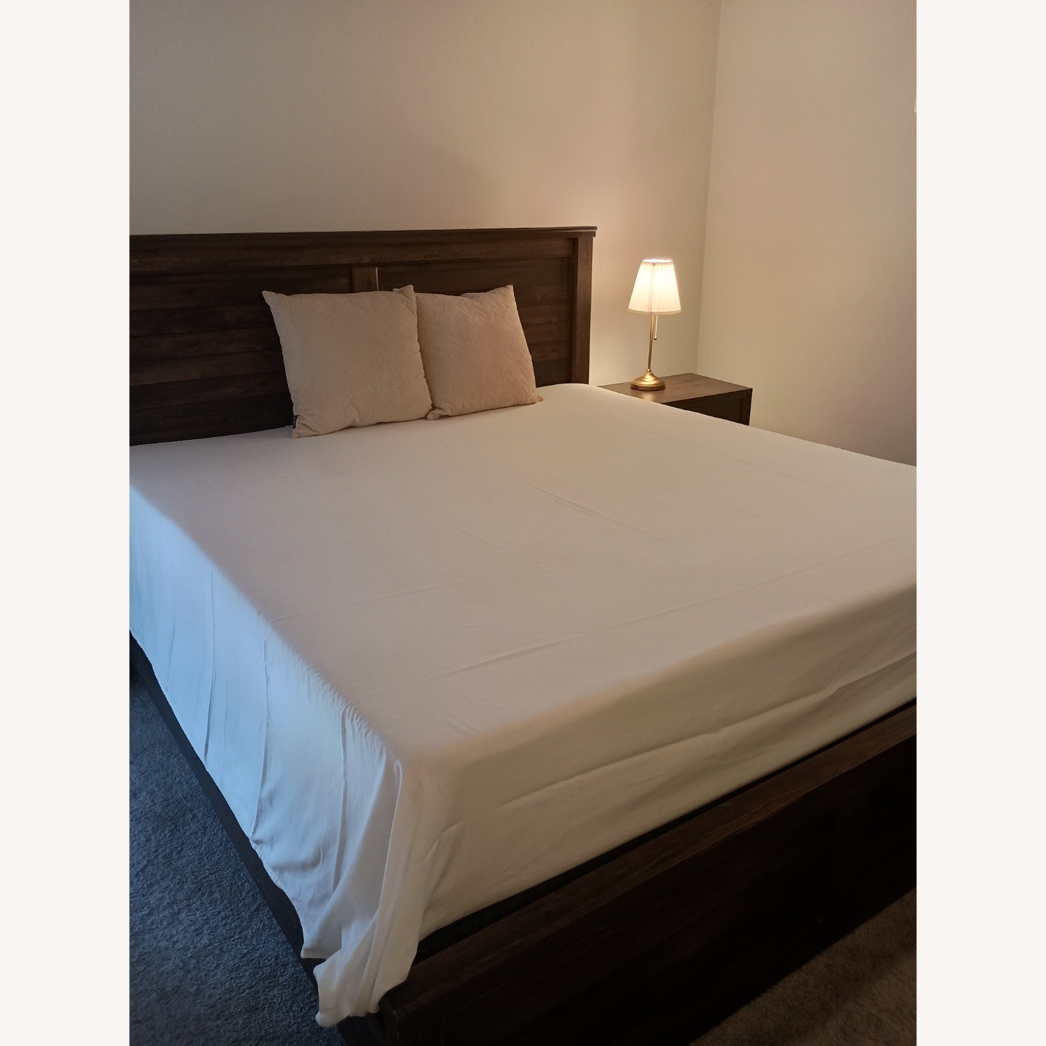 Turner's Furniture Dark Brown Wood King Bed  - image-1