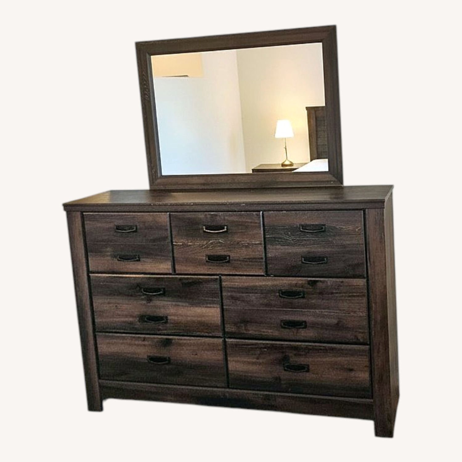 Turner Furniture Dark Brown Wood Dresser - image-0