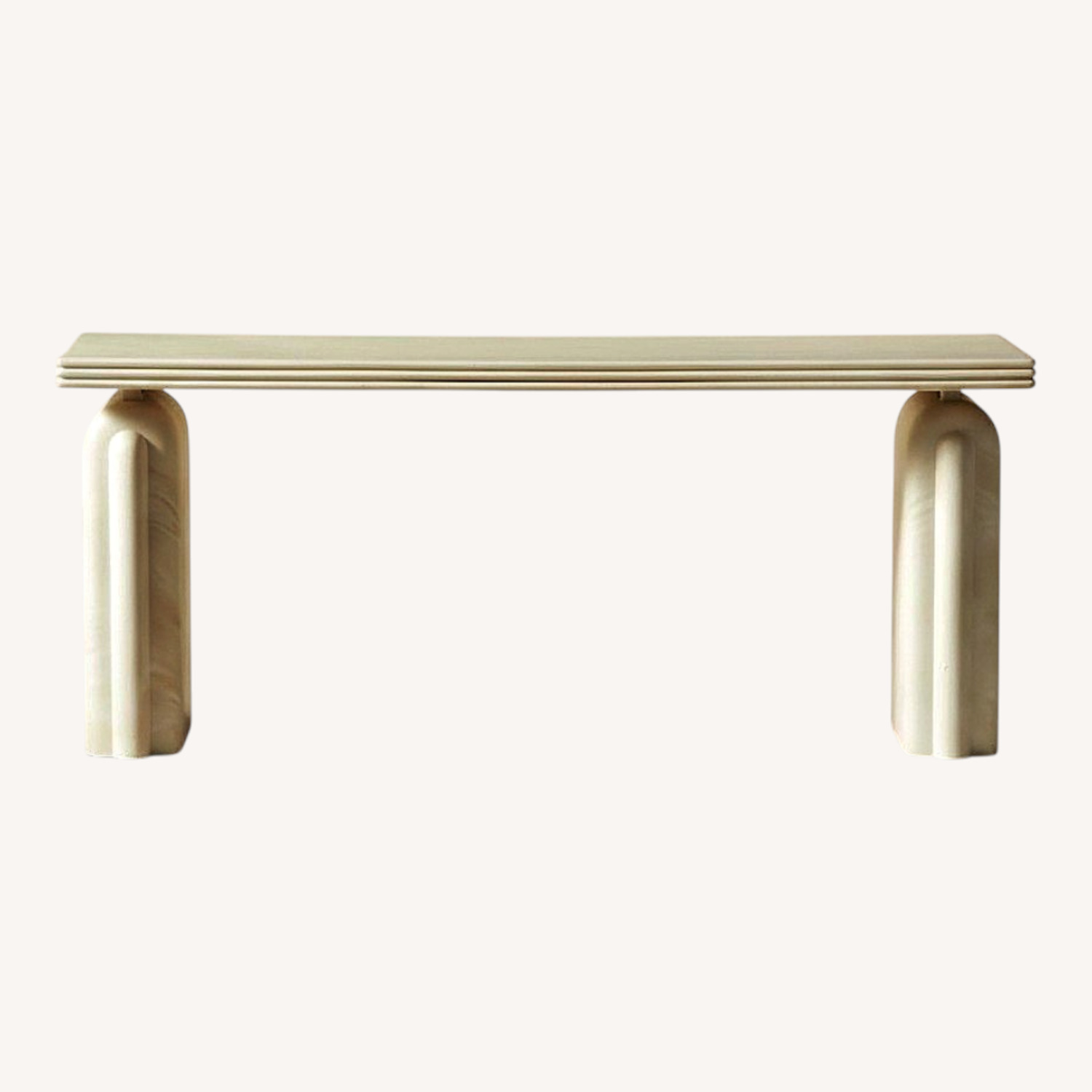 CB2 Remoli 68" Swirled Cream Resin Desk - image-0