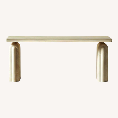 Used CB2 Remoli 68" Swirled Cream Resin Desk for sale on AptDeco