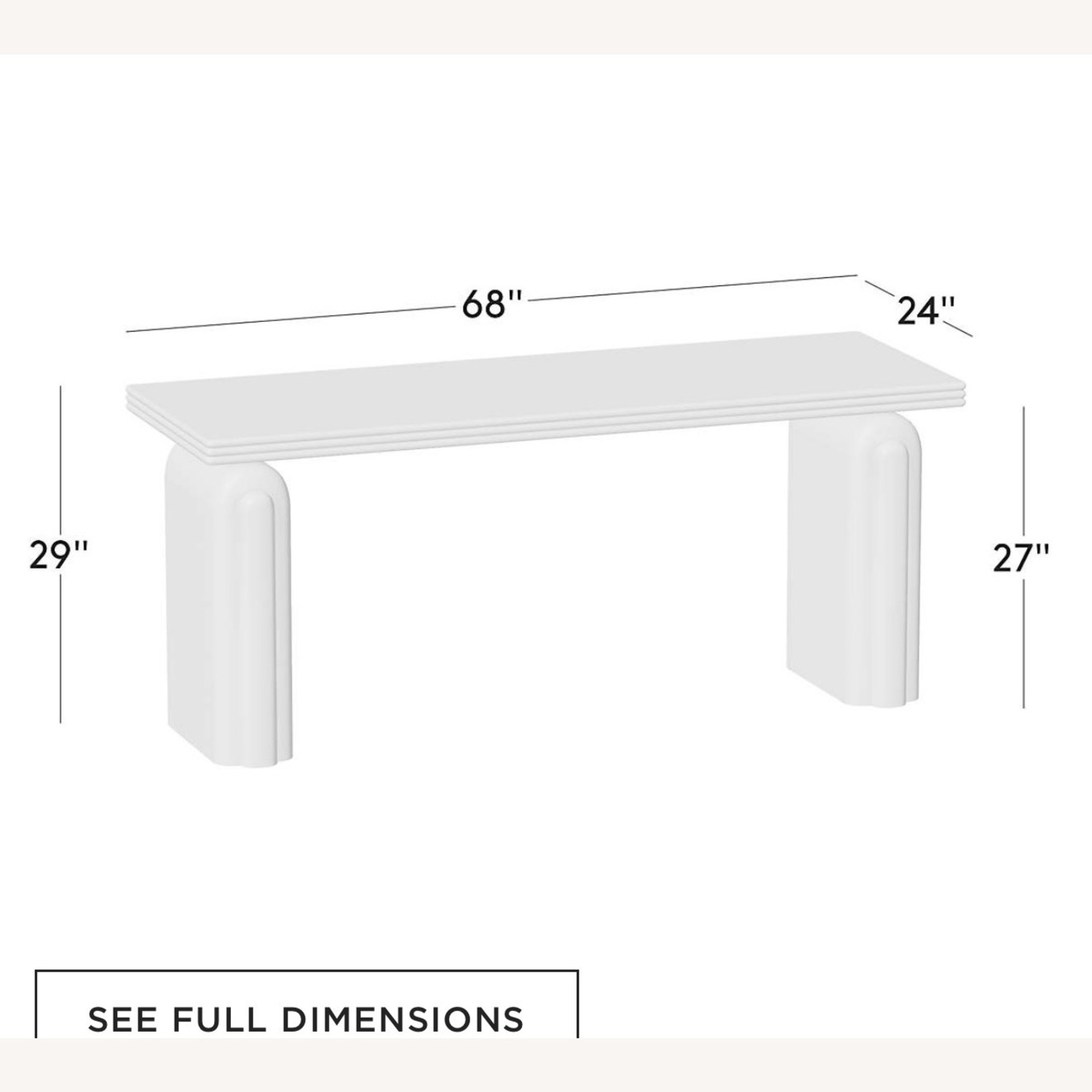 CB2 Remoli 68" Swirled Cream Resin Desk - image-4