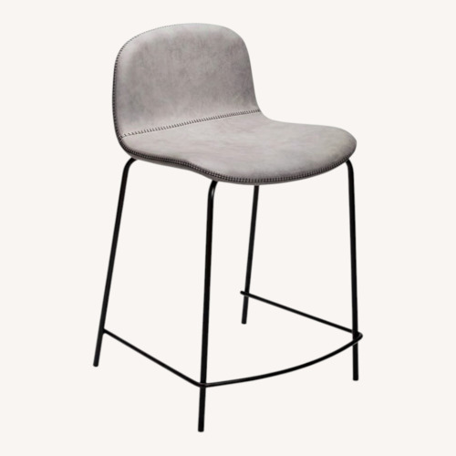 Used CB2 Primitivo Charcoal Gray Low Back Counter Stools for sale on AptDeco