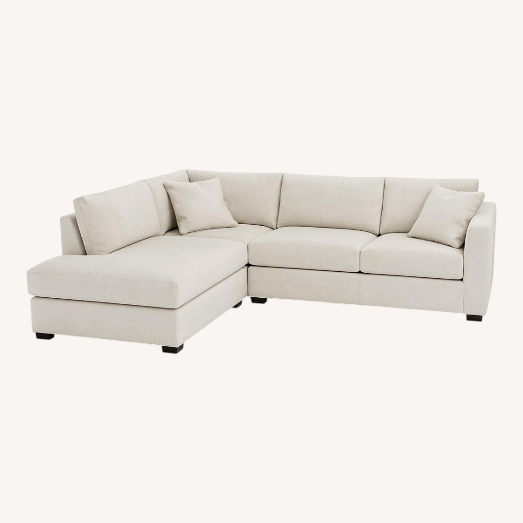 Image of Room & Board Ivory Fabric 4 Piece Sectional