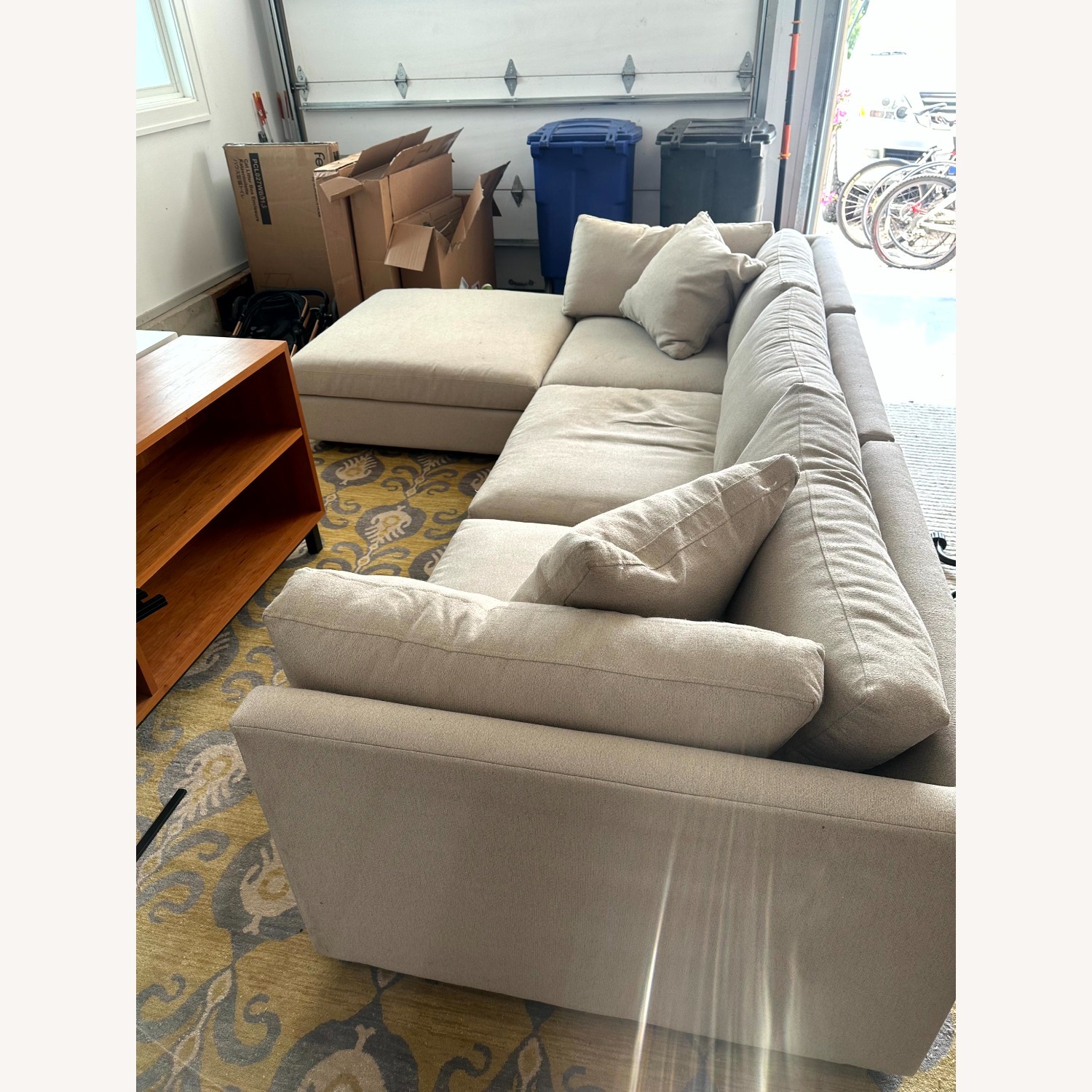 Room & Board Ivory Fabric 4 Piece Sectional - image-2