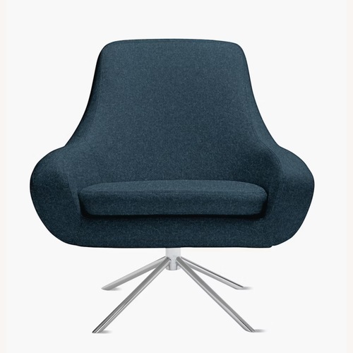 Used Design Within Reach Noomi Blue Fabric Armchair for sale on AptDeco