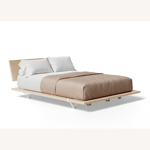 Used Floyd Natural Wood Queen Bed for sale on AptDeco