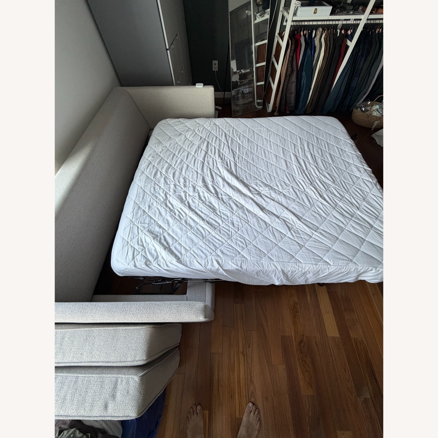Blu Dot Light Gray Fabric Sleeper Sofa - image-7