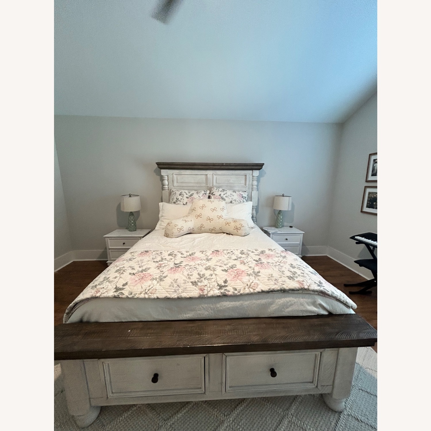 Ashley Furniture Havalance White Wood Queen Bed - image-1