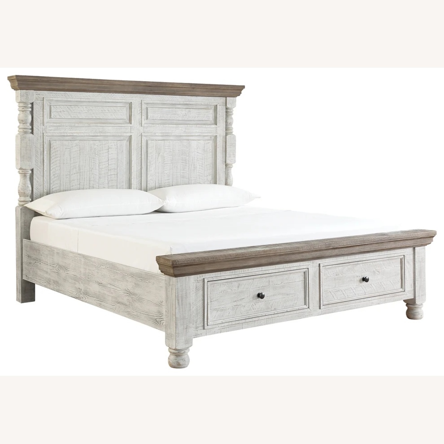 Ashley Furniture Havalance White Wood Queen Bed - image-6