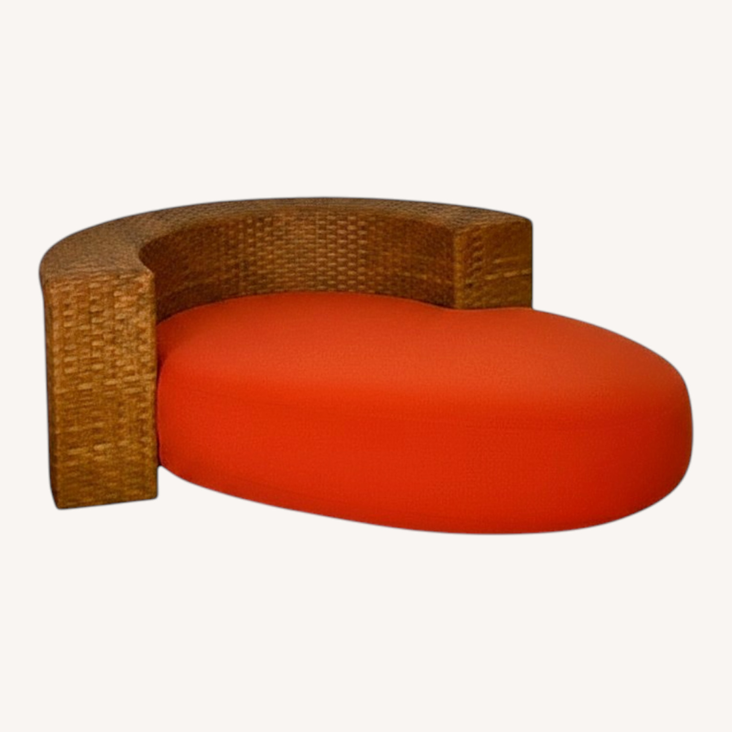 Orange Leather Chair and a Half - image-0