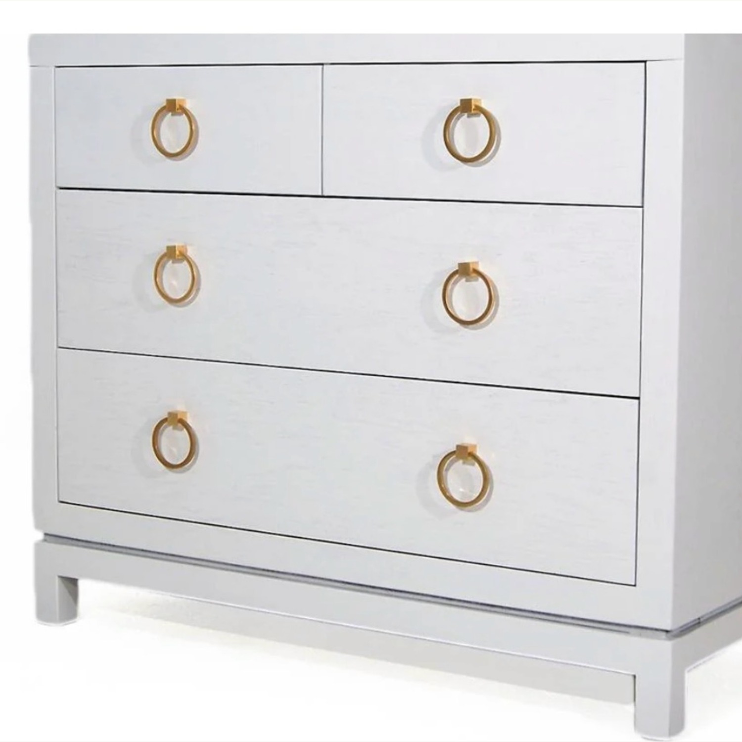 Newport White Solid Wood Dresser - Acrylic Pulls - image-3