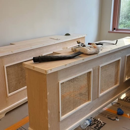 Used Custom Radiator Cover, Large, Handcrafted for sale on AptDeco
