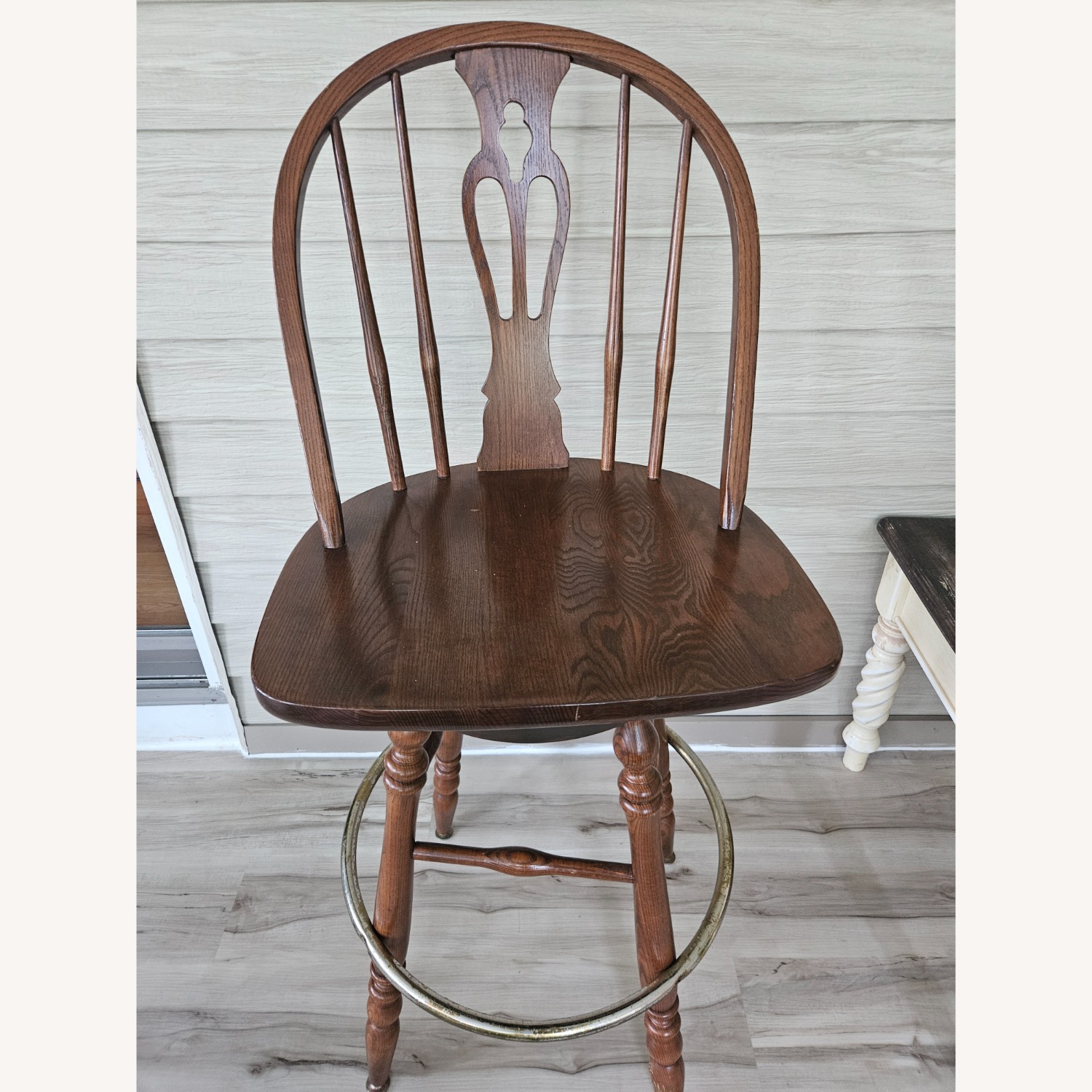 Vintage/Antique Dark Brown Wood Dining Chairs - image-4