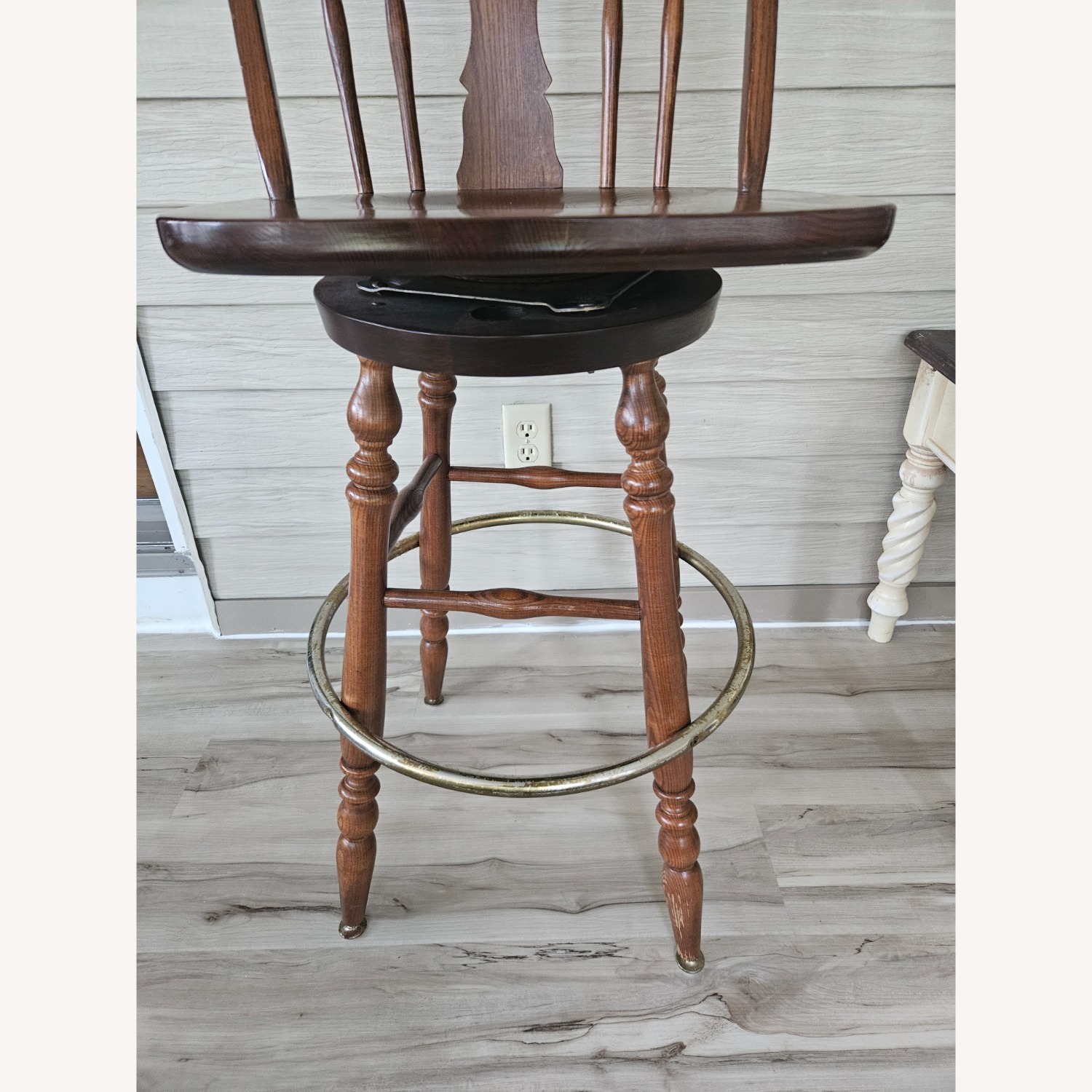 Vintage/Antique Dark Brown Wood Dining Chairs - image-3