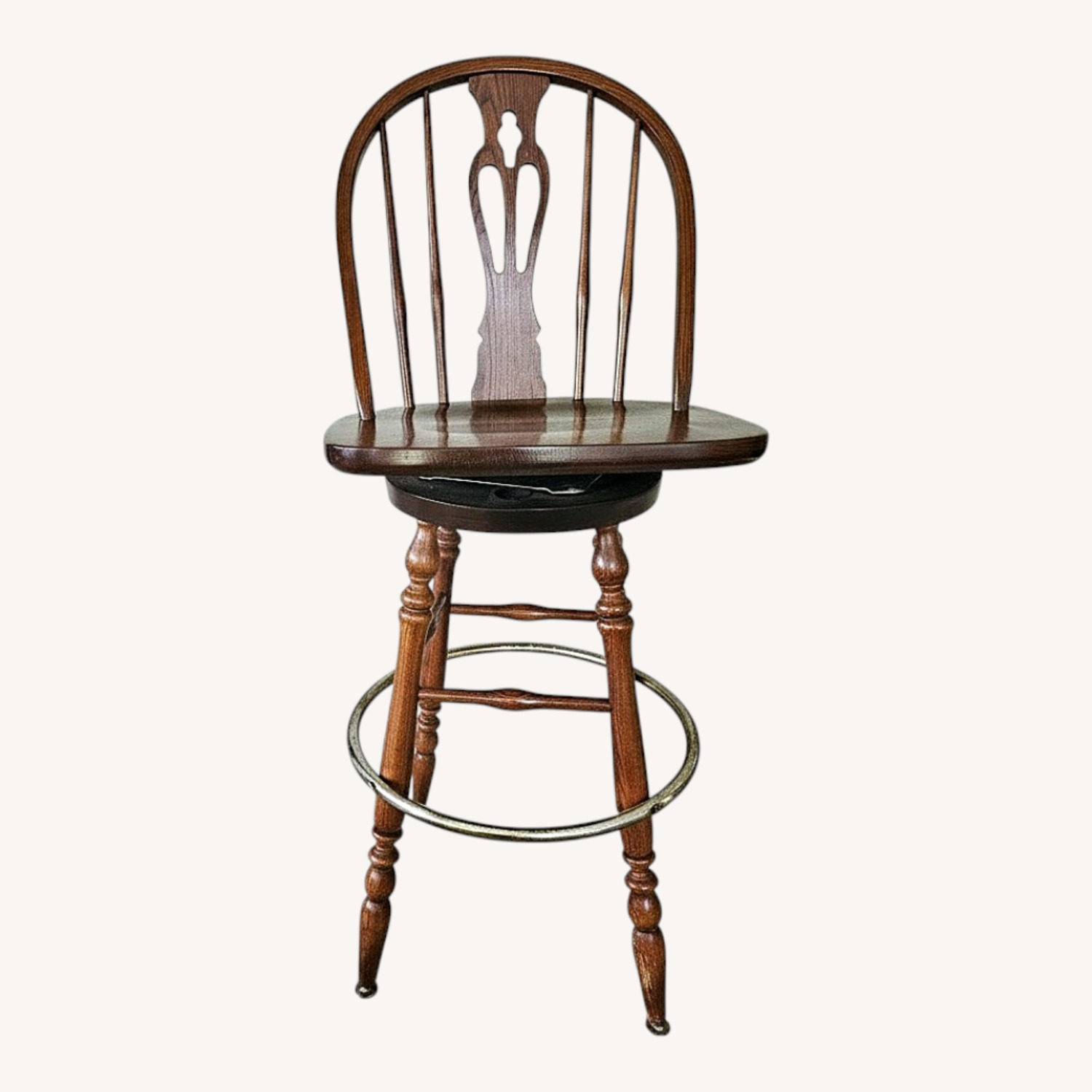 Vintage/Antique Dark Brown Wood Dining Chairs - image-5