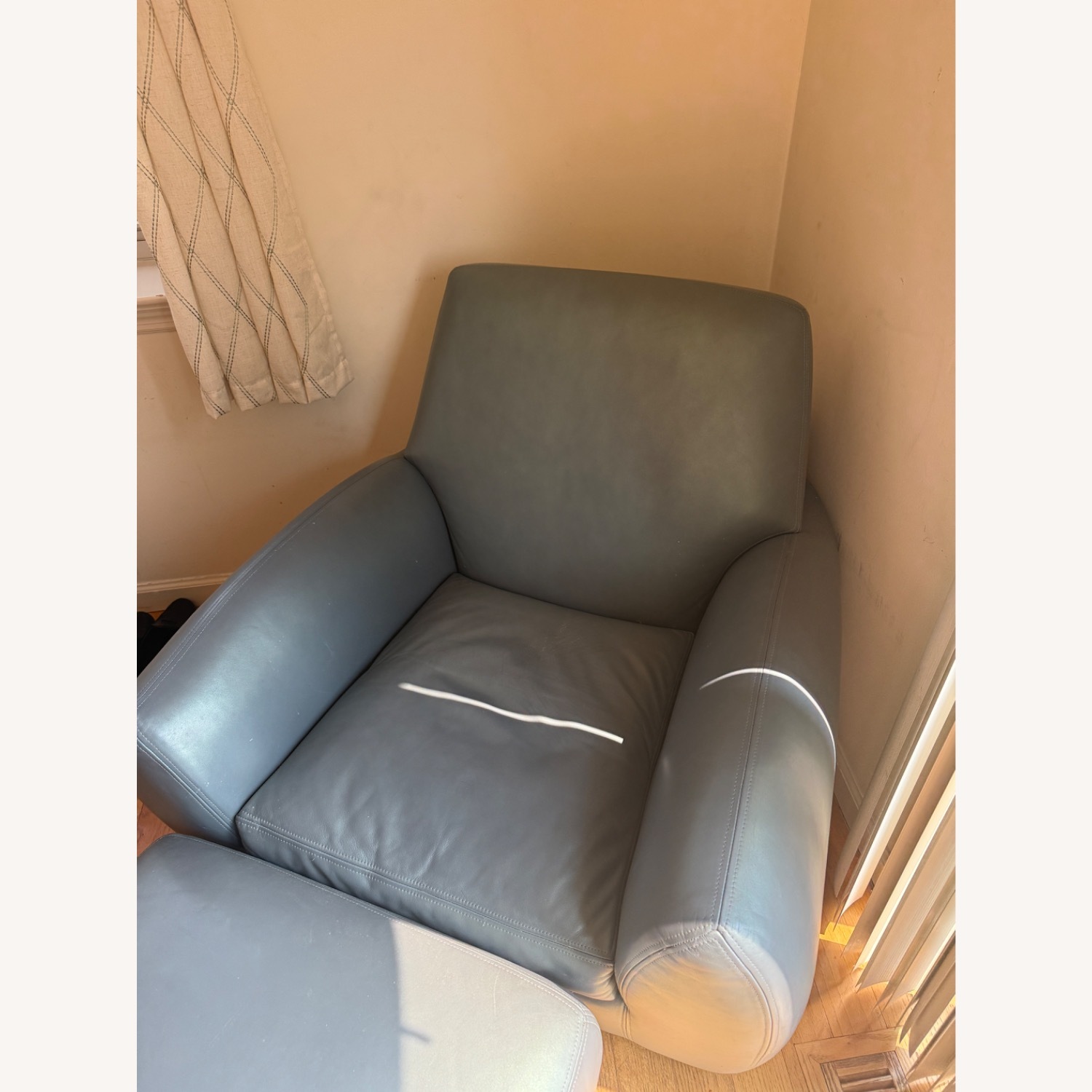 Dakota Jackson Ke-zu Blue Leather Armchair - image-3