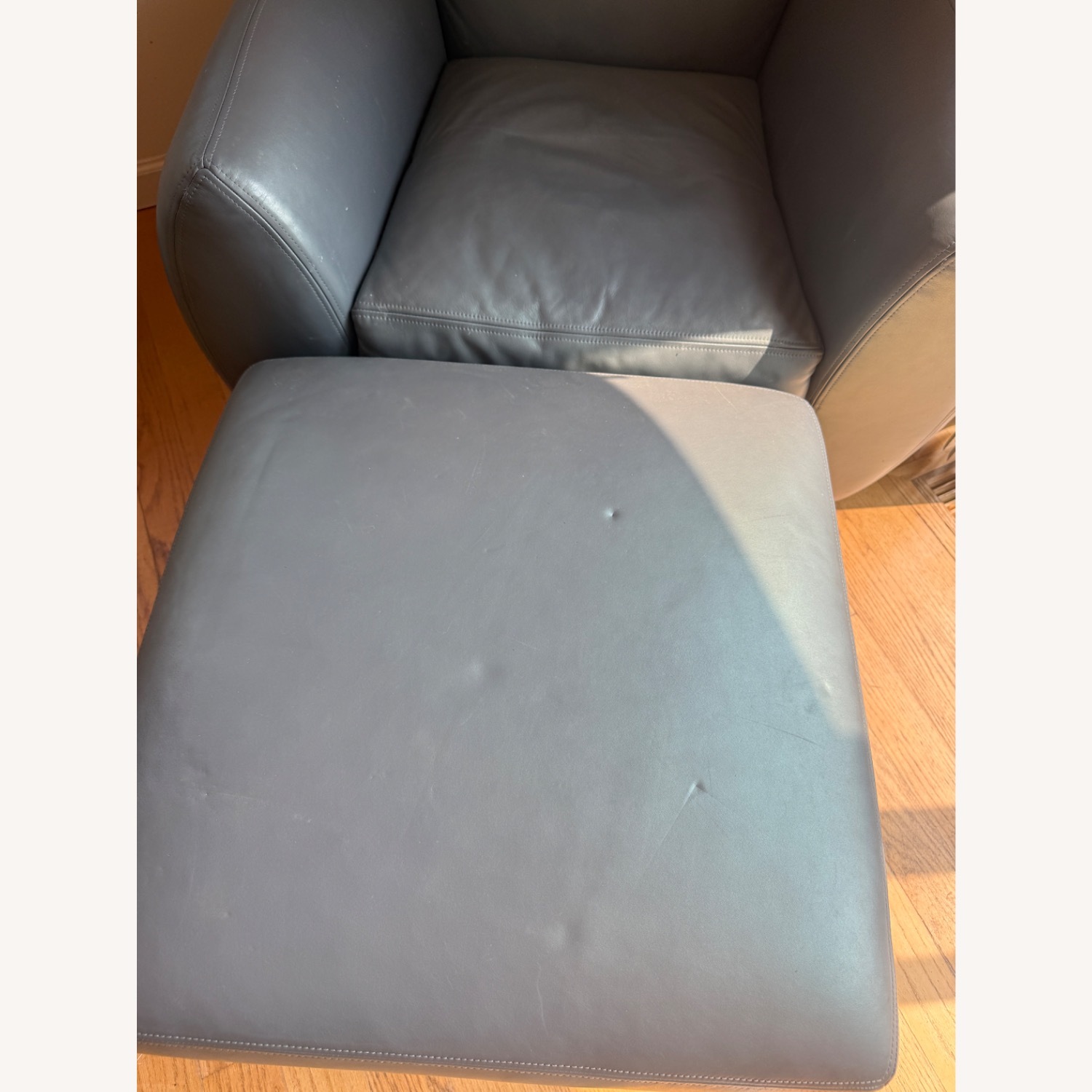 Dakota Jackson Ke-zu Blue Leather Armchair - image-4