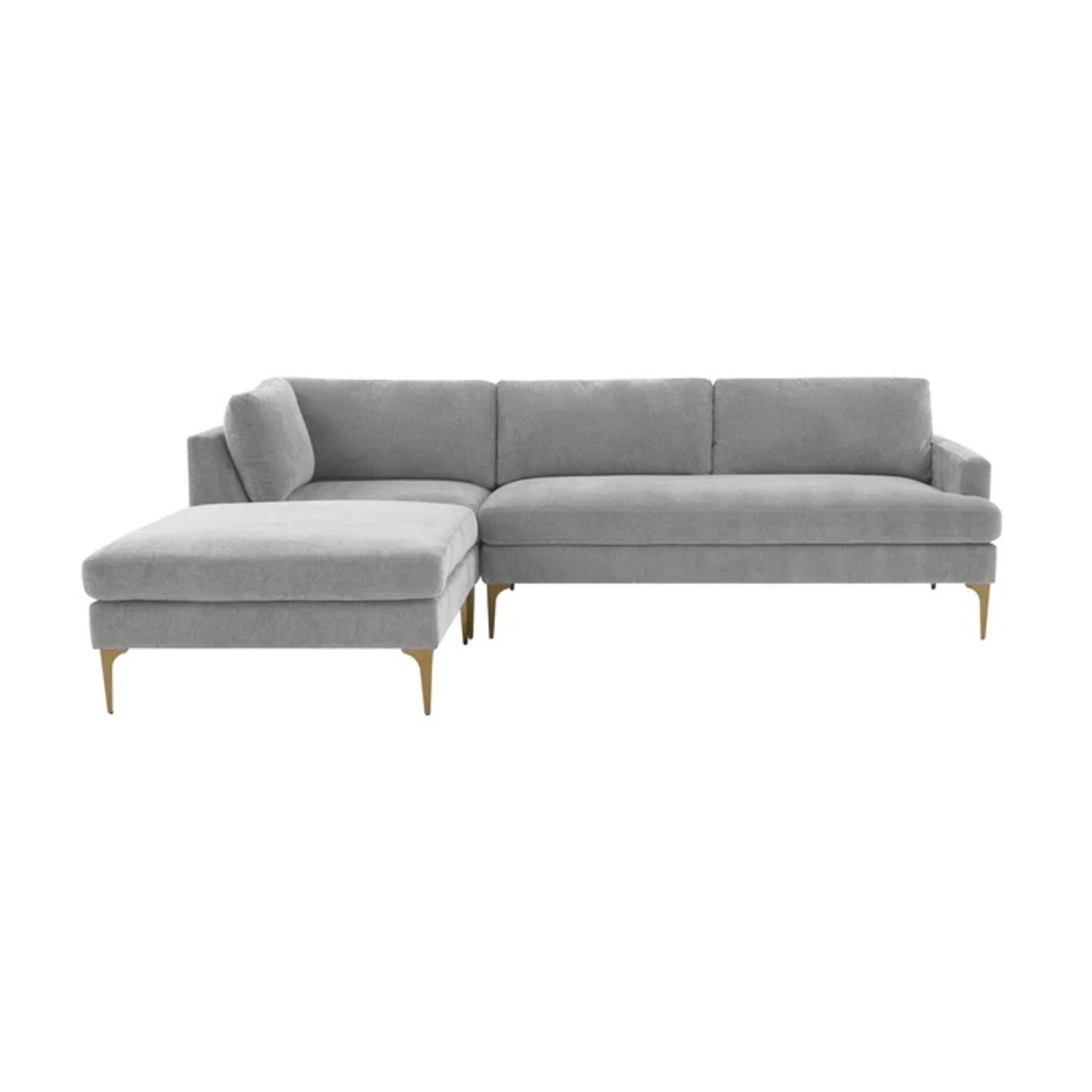 TOV Serena Gray Velvet Sectional - image-4