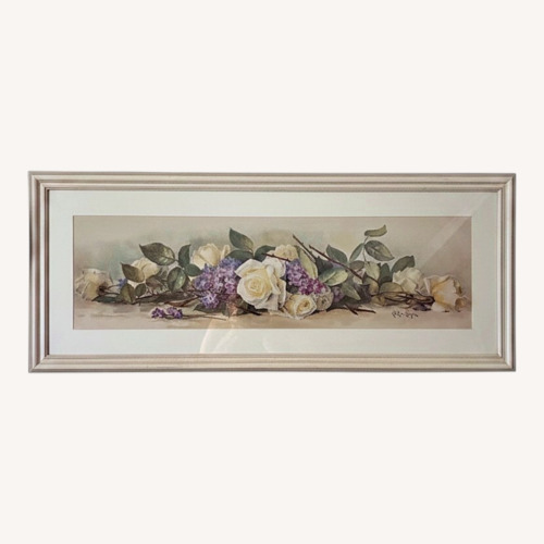Used Vintage Paul de Longpre Yard Roses Violets Picture for sale on AptDeco