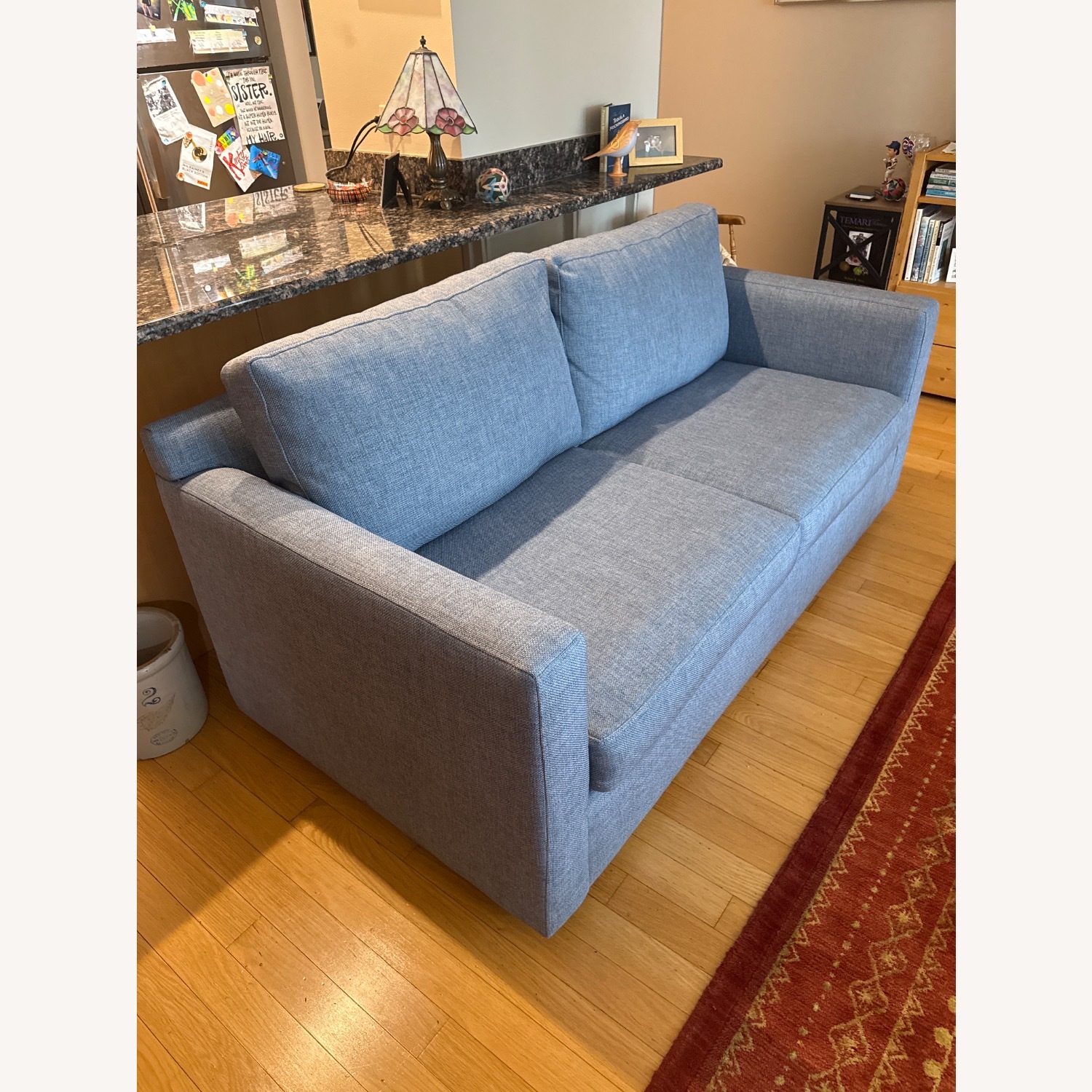 Crate & Barrel Barrett II Blue Fabric 3+ Seater Sofa - image-2