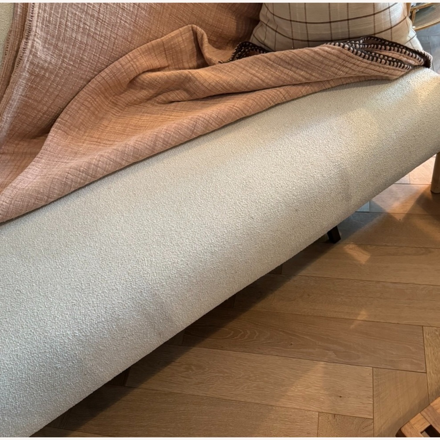 CB2 Una Ivory Boucle Sleeper Sofa - image-4